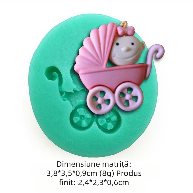 Mucegai de silicon cu model de zână a florilor, iepure, ursuleț, bebeluș, matriță de decorare pentru tort fondant, lucrat manual, DIY
