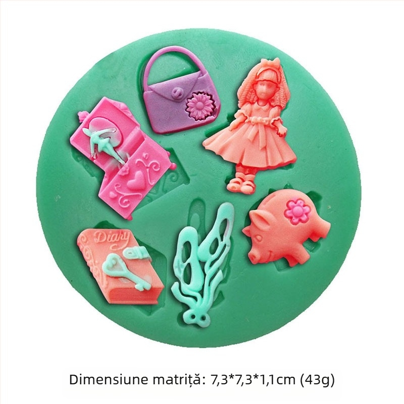 Mucegai de silicon cu model de zână a florilor, iepure, ursuleț, bebeluș, matriță de decorare pentru tort fondant, lucrat manual, DIY