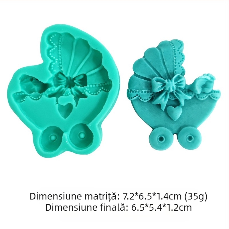 Mucegai de silicon cu model de zână a florilor, iepure, ursuleț, bebeluș, matriță de decorare pentru tort fondant, lucrat manual, DIY