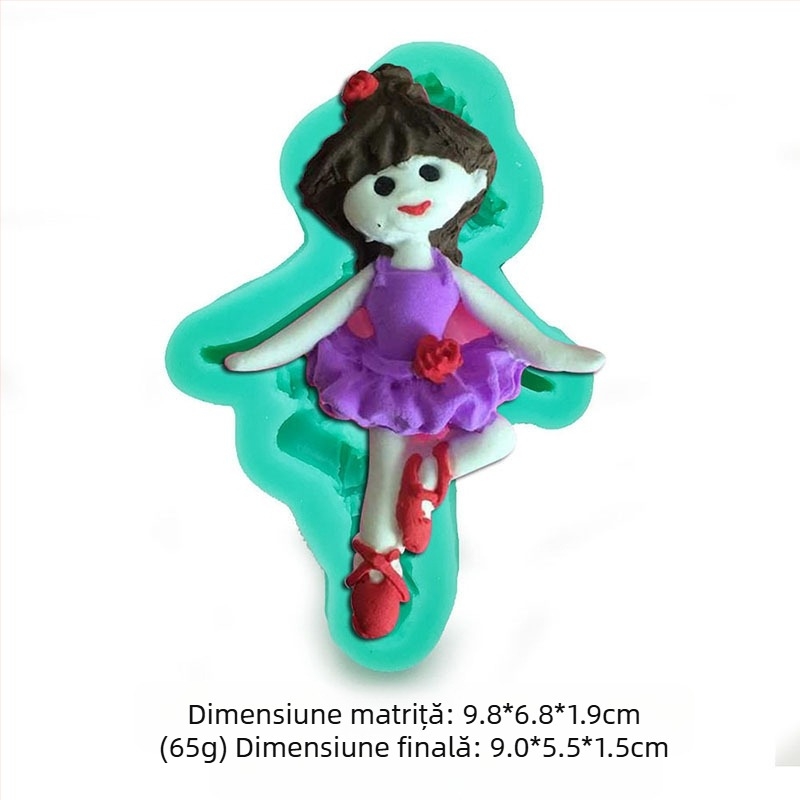 Mucegai de silicon cu model de zână a florilor, iepure, ursuleț, bebeluș, matriță de decorare pentru tort fondant, lucrat manual, DIY