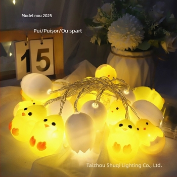 Lumini decorative colorate cu LED-uri creative pentru dormitor, decorațiuni intermitente cu ouă de Paște și morcovi, șir de lumini intermitent