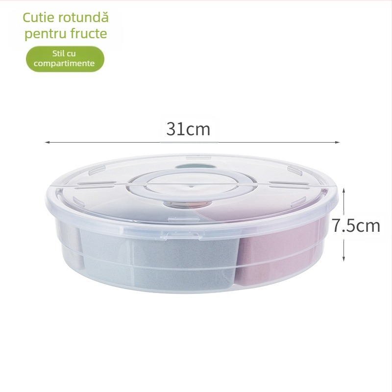 Cutie rotundă creativă cu fructe, fagure de miere, farfurie cu fructe, living, farfurie cu bomboane de uz casnic, gustare, cutie cu fructe uscate din plastic, farfurie transparentă cu fructe