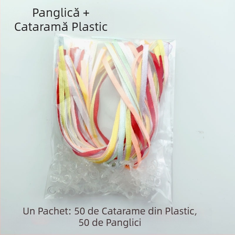 50 de bucăți de ouă artificiale albe colorate, coji de ouă din plastic, ouă de Paște graffiti DIY lucrate manual pentru grădiniță