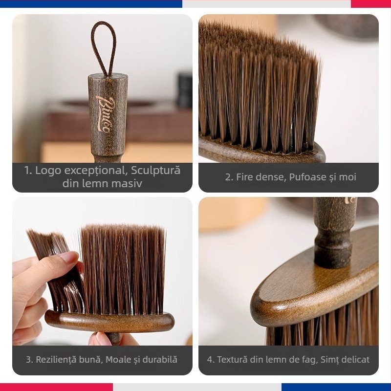 Perie pentru aparat de cafea Bincoo, perie de cafea, perie de bar, perie de curățare a pudrei de cafea, instrument de cafea, perie de curățare a pudrei de zgură
