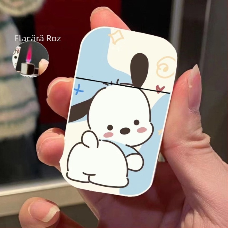 Brichetă gonflabilă cu carcasă metalică rezistentă la vânt, stil flacără roz, cu desene animate, care susține generația