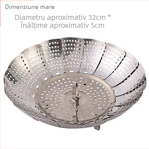 Oțel inoxidabil Lotus pliabil Steamer Dish Bucătărie Steamer retractabil rezistent la apă Steamer de uz casnic pentru legume și fructe Coș de scurgere