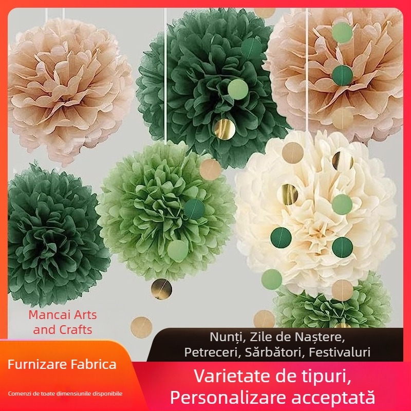 Hârtie flori hârtie floare balon felinar nuntă Crăciun ziua de naștere petrecere decorare vacanță fundal aranjament consumabile recuzită