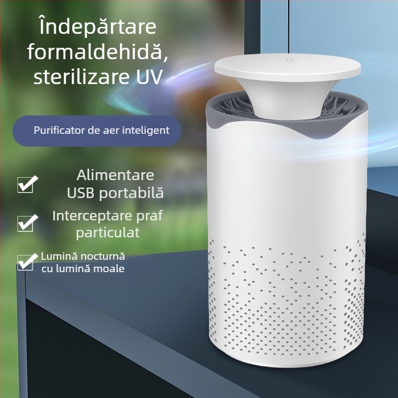 Purificator de aer nou, două în unu, pentru uz casnic, pentru birou, pe lângă formaldehidă și fum, purificator de lampă de birou transfrontalieră