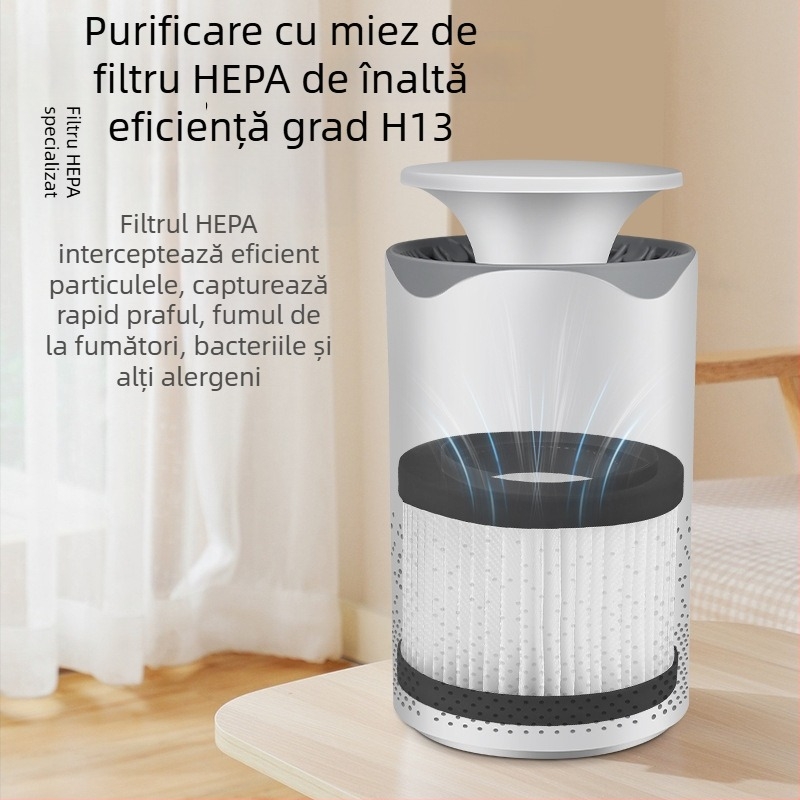 Purificator de aer nou, două în unu, pentru uz casnic, pentru birou, pe lângă formaldehidă și fum, purificator de lampă de birou transfrontalieră