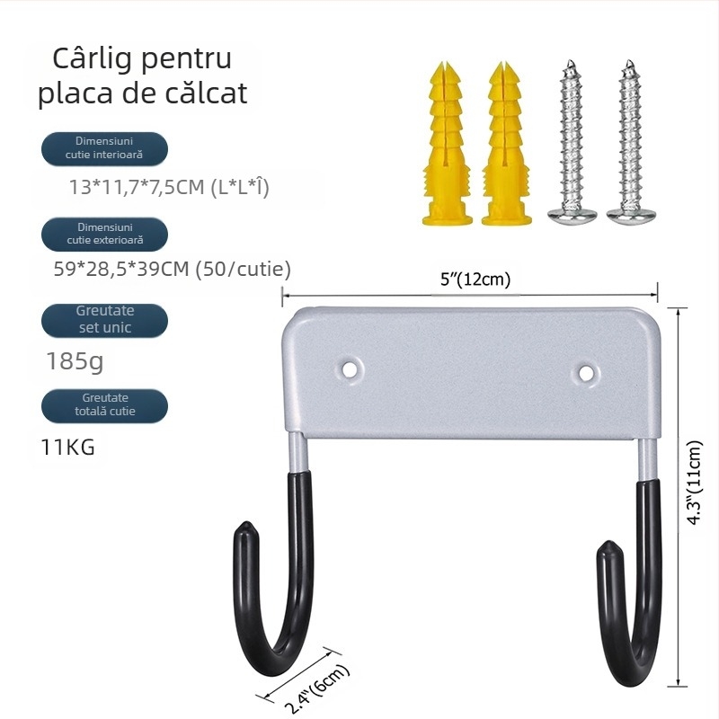 Cârlig pentru masă de călcat Senyu, suport pentru fier, cârlig de depozitare pentru masă de călcat, cârlig stabil pentru placă de fier, Amazon Spot