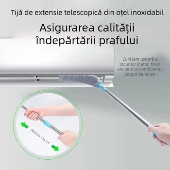 Curățarea fundului patului, artefacte, praf de uz casnic, curățarea golurilor, tijă telescopică nouă, mop ultra-subțire, precipitator electrostatic
