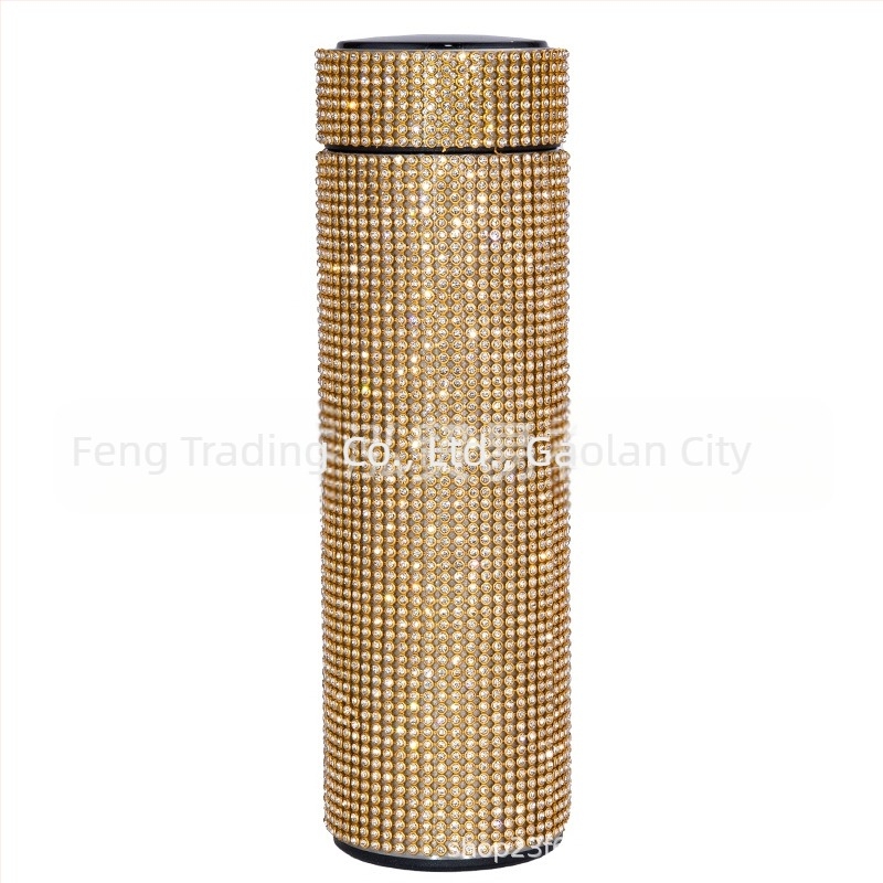 Termos cu două căni drepte, Cross Border American Diamond, 480 ml, pentru cafea, ceai, suc de fructe, cadou de Crăciun