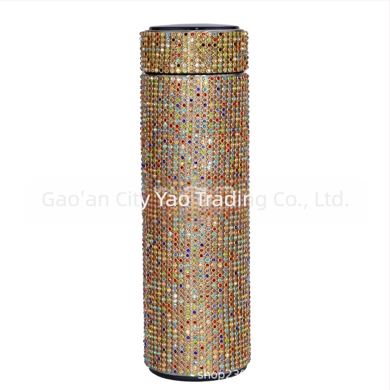 Termos cu două căni drepte, Cross Border American Diamond, 480 ml, pentru cafea, ceai, suc de fructe, cadou de Crăciun