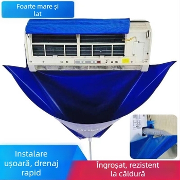 Instrument de curățare a capacului pentru aer condiționat, instrument de curățare a aerului condiționat, set complet de instrumente de curățare pentru aer condiționat de uz casnic, fără demontare