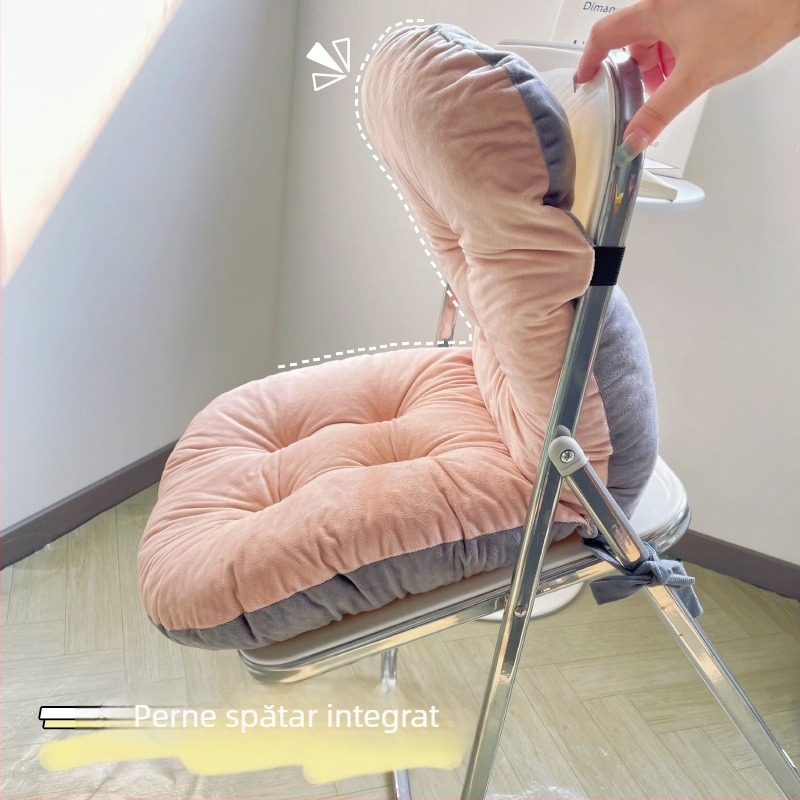 Pernă de scaun pentru studenți de iarnă, culoare solidă, dintr-o singură bucată, pernă pentru scaun de birou sedentară, pernă pentru scaun de luat masa, pernă pentru fund, en-gros din fabrică