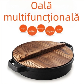 Tigaie din fontă, tigaie din fontă îngroșată, tigaie din fontă, aragaz cu inducție, aragaz special pe gaz, potrivit pentru tigaie antiaderentă de uz casnic de modă veche