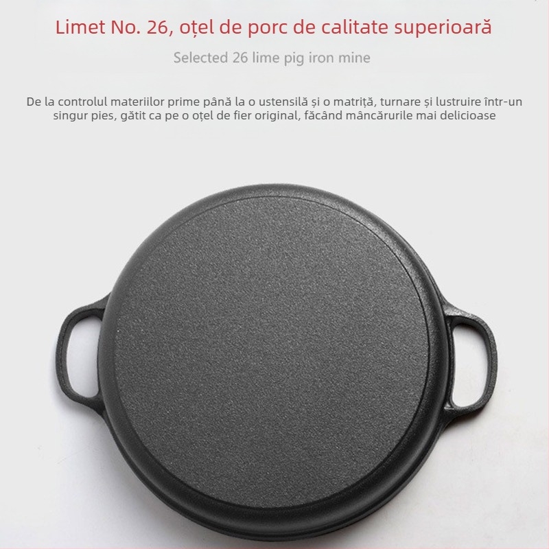 Tigaie din fontă, tigaie din fontă îngroșată, tigaie din fontă, aragaz cu inducție, aragaz special pe gaz, potrivit pentru tigaie antiaderentă de uz casnic de modă veche