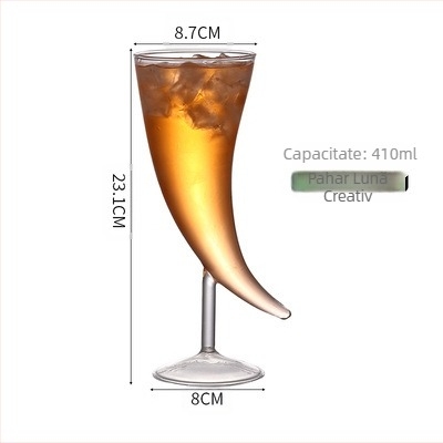 Pahar de vin cu lună, pahar creativ, pahar de vin, pahar de vin afumat molecular, pahar personalizat, pahar de cocktail pentru sărbătorirea internetului