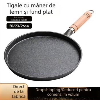 tigaie din fontă tigaie din fontă neacoperită antiaderentă clătite clătite tigaie pentru clătite plită pizza tigaie de copt fabrică