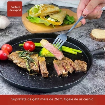 tigaie din fontă tigaie din fontă neacoperită antiaderentă clătite clătite tigaie pentru clătite plită pizza tigaie de copt fabrică