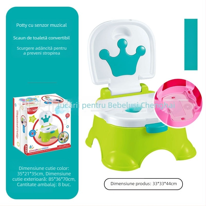 Olită pentru copii transfrontalieră, oliță muzicală pentru bebeluși, toaletă mică pentru sugari, oliță pentru băieți, pisoar