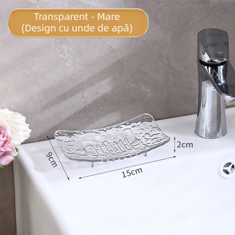 Săpunieră tip săpunieră tip ghețar, scurgere baie, săpunieră, dormitor studențesc, blat, fără perforații, săpun de toaletă