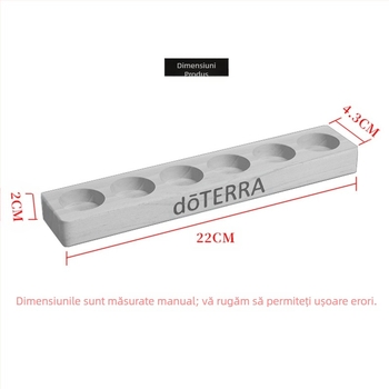 Suport de afișare pentru sticle de uleiuri esențiale cu 6 găuri, Suport de afișare cu un singur strat din lemn de pin, Suport de depozitare a uleiurilor esențiale Doterra