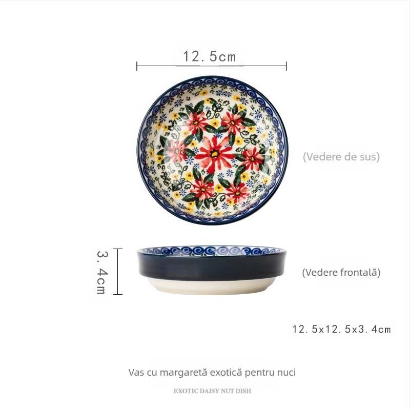 Cană ceramică poloneză cu capac, ceașcă vintage pentru micul dejun, ceașcă de apă rafinată pentru birou, ceașcă de cafea de uz casnic, en-gros