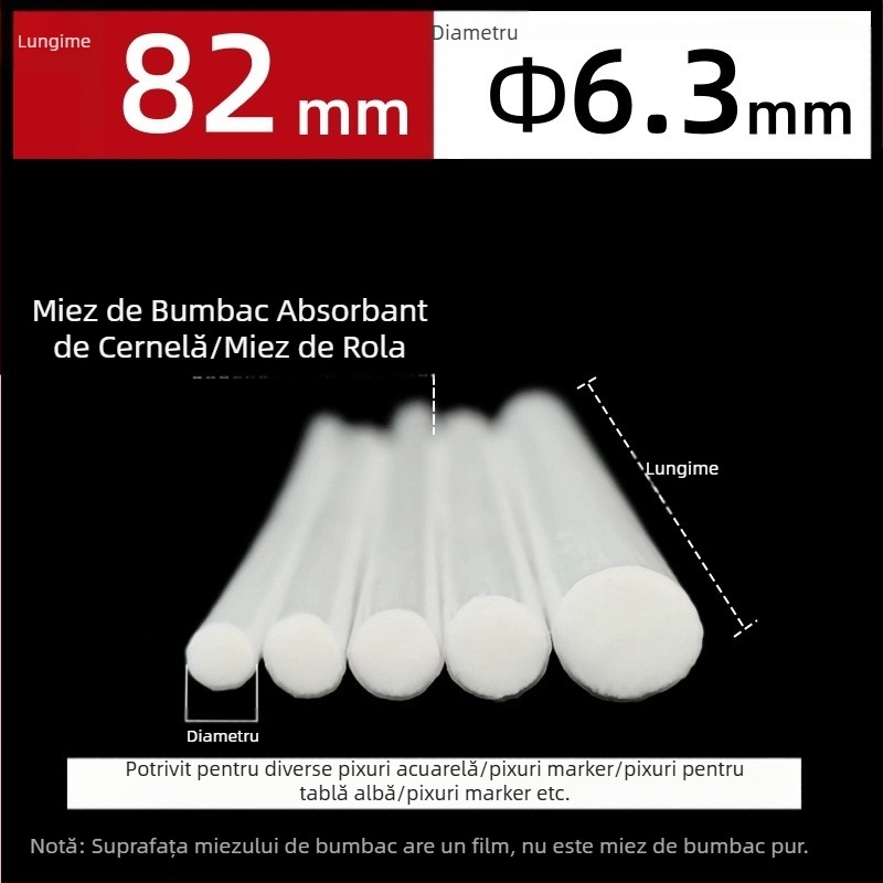 Producție în fabrică en-gros cu miez de fibră, stilou cu miez de bumbac, stilou pentru acuarelă, stilou pentru tablă albă, marker, stilou cu absorbție de cerneală, miez de bumbac