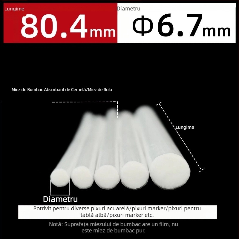 Producție în fabrică en-gros cu miez de fibră, stilou cu miez de bumbac, stilou pentru acuarelă, stilou pentru tablă albă, marker, stilou cu absorbție de cerneală, miez de bumbac