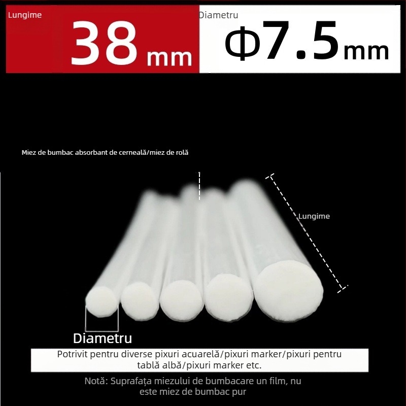 Producție în fabrică en-gros cu miez de fibră, stilou cu miez de bumbac, stilou pentru acuarelă, stilou pentru tablă albă, marker, stilou cu absorbție de cerneală, miez de bumbac