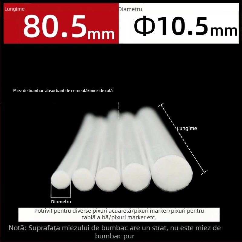 Producție în fabrică en-gros cu miez de fibră, stilou cu miez de bumbac, stilou pentru acuarelă, stilou pentru tablă albă, marker, stilou cu absorbție de cerneală, miez de bumbac