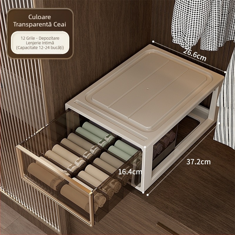 Cutie de depozitare pentru lenjerie intimă, sertar de uz casnic, dulap, sutien, lenjerie intimă, șosete, finisare cutie trei-în-unu, cutie de finisare divizată