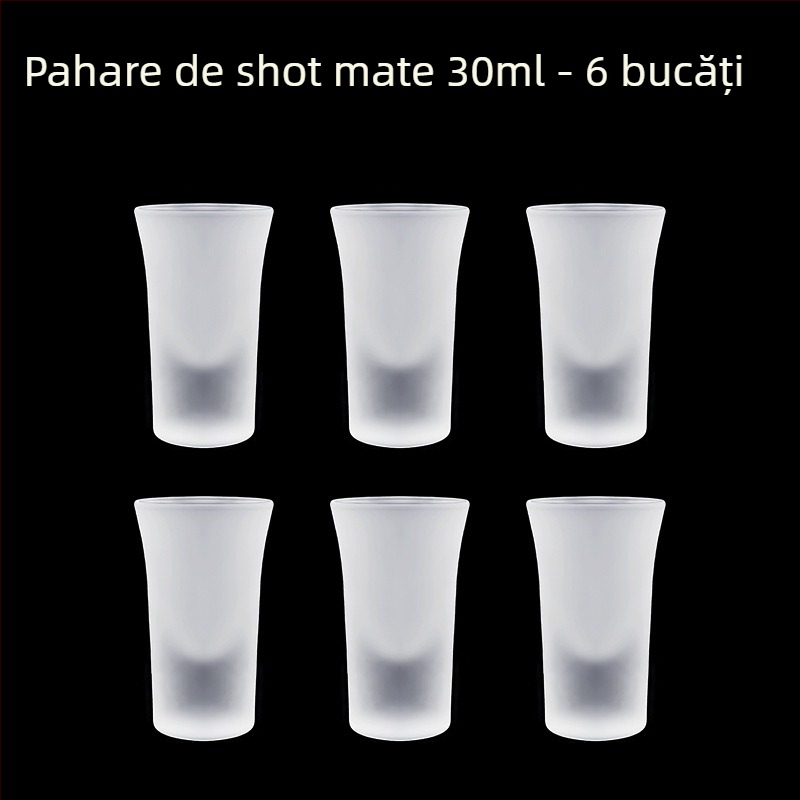 Pahare din sticlă pentru băuturi spirtoase, formă octagonală, picior înalt, set 6–10 bucăți