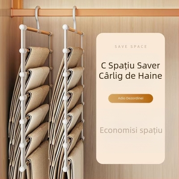 Raft pentru pantaloni transfrontalier, scară agățată, pantaloni plianți, rack pentru pantaloni din oțel inoxidabil, clemă pentru pantaloni agățați, depozitare fără sudură multistrat, producători de pantaloni agățați