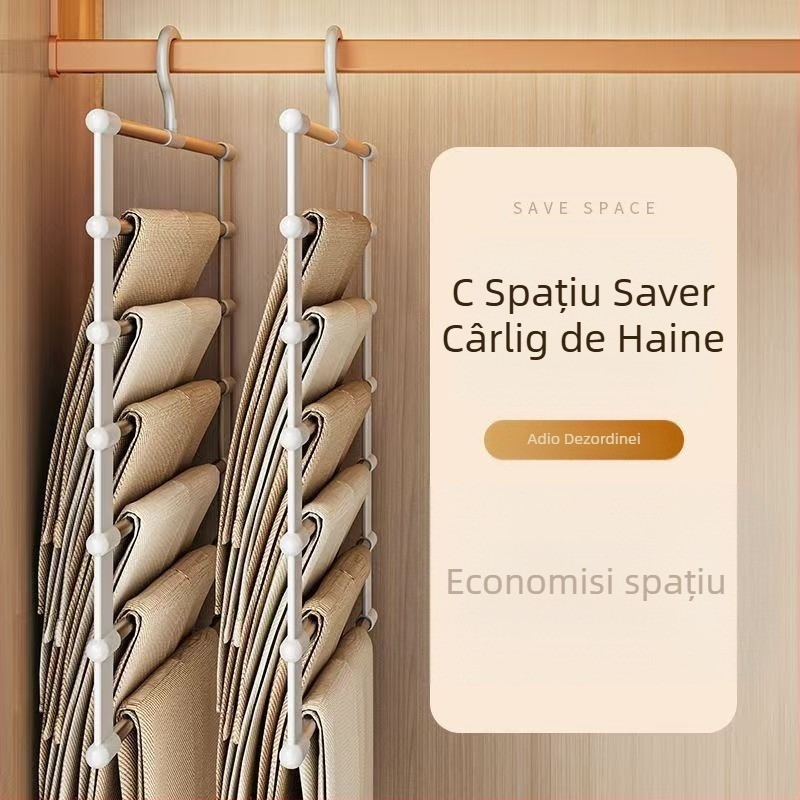 Raft pentru pantaloni transfrontalier, scară agățată, pantaloni plianți, rack pentru pantaloni din oțel inoxidabil, clemă pentru pantaloni agățați, depozitare fără sudură multistrat, producători de pantaloni agățați