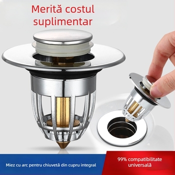 Dop de scurgere pentru lavoar Accesorii de scurgere pentru lavoar Miez de scurgere pentru lavoar Dop de chiuvetă tip împingător pentru lavoar