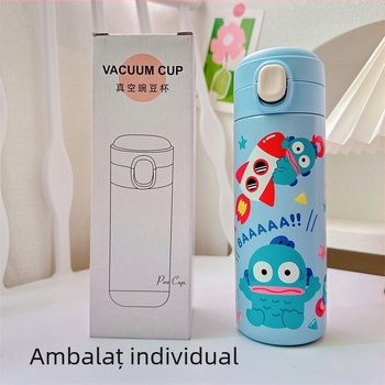 Cană mai rigidă, cană dreaptă, cu clips, desene animate drăguțe, cană din oțel inoxidabil kulomi