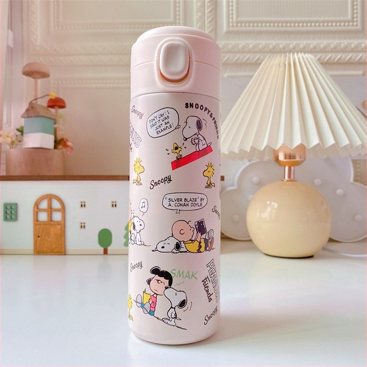Cană mai rigidă, cană dreaptă, cu clips, desene animate drăguțe, cană din oțel inoxidabil kulomi