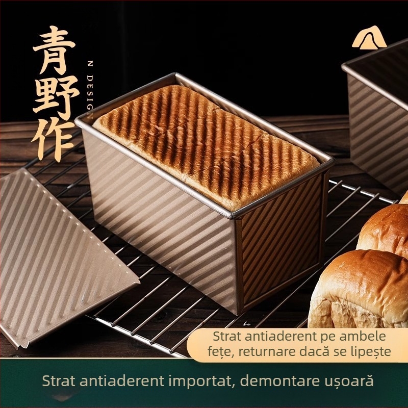 Cutie de pâine prăjită de 450g cu capac antiaderent, cu conținut scăzut de zahăr, matriță pentru prăjire, cuptor de copt de uz casnic, cutie mică pentru pâine prăjită