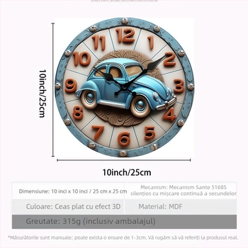 Ceas cu efect pseudo-stereo transfrontalier nou, vânzare fierbinte, efect de ceas în stil desen animat real, ceas cu animale