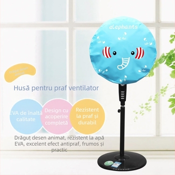 Un drăguț capac de ventilator cu desene animate, ventilator electric, capac de protecție anti-praf, all-inclusive, capac de protecție rotund de 50 cm, generație de depozitare pentru păr