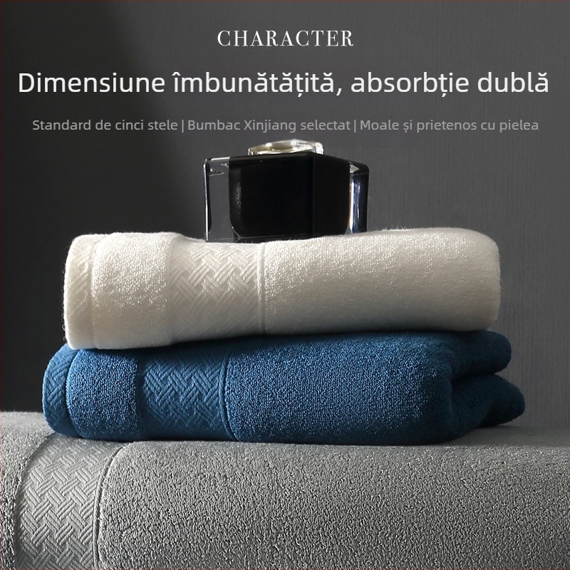 7A Prosop de bumbac antibacterian pentru bărbați și femei, prosop de față și baie, absorbant, fără păr, deodorant, Hotel, îngroșat, prosop de față