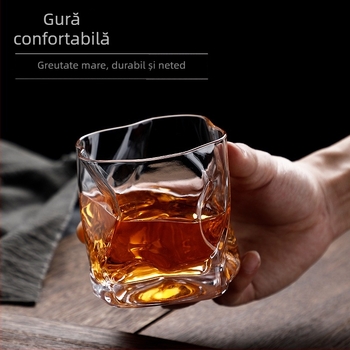 Pahar de bere whisky transparent colorat în formă specială, pahar de uz casnic în formă specială, pahar de băut cu aspect deosebit
