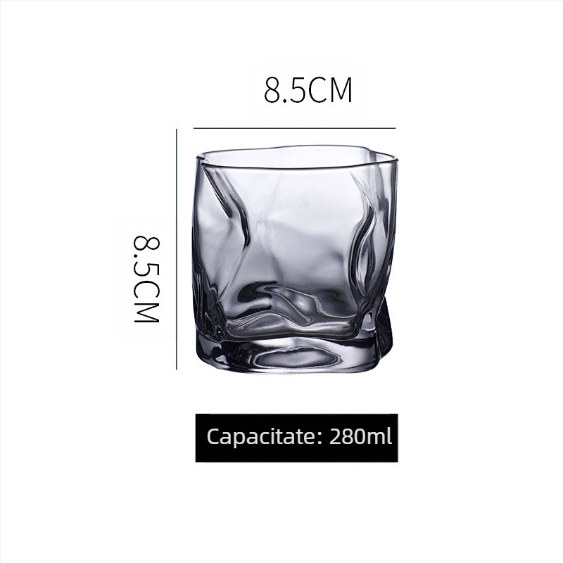 Pahar de bere whisky transparent colorat în formă specială, pahar de uz casnic în formă specială, pahar de băut cu aspect deosebit