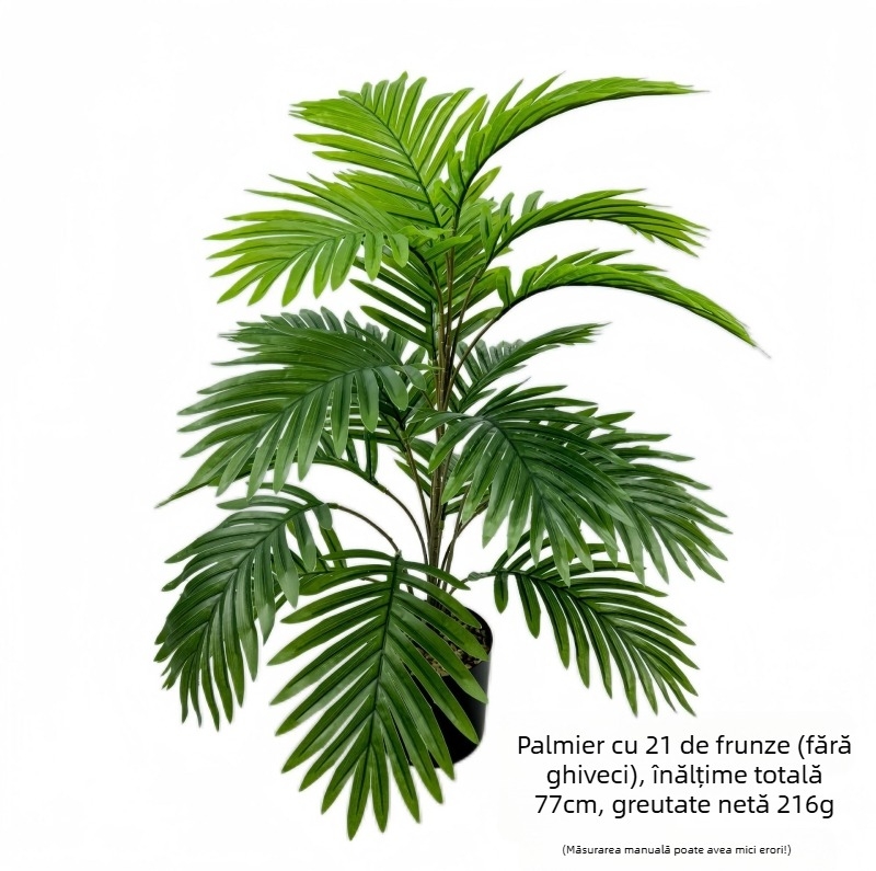 Vânzare fierbinte transfrontalieră simulare verde plantare floarea-soarelui copac fals frunze de fier interior living ghiveci plantă amenajare peisagistică decorativă bonsai