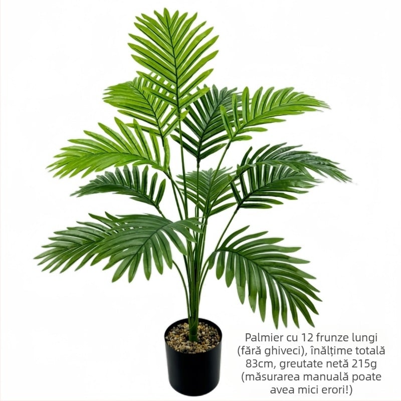 Vânzare fierbinte transfrontalieră simulare verde plantare floarea-soarelui copac fals frunze de fier interior living ghiveci plantă amenajare peisagistică decorativă bonsai