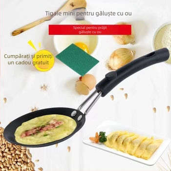 Tigaie mini creativă, găluște cu ou poșat, model de ou prăjit de uz casnic, tigaie antiaderentă, tigaie mică, aragaz electric, aragaz pe gaz