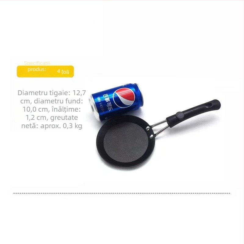 Tigaie mini creativă, găluște cu ou poșat, model de ou prăjit de uz casnic, tigaie antiaderentă, tigaie mică, aragaz electric, aragaz pe gaz