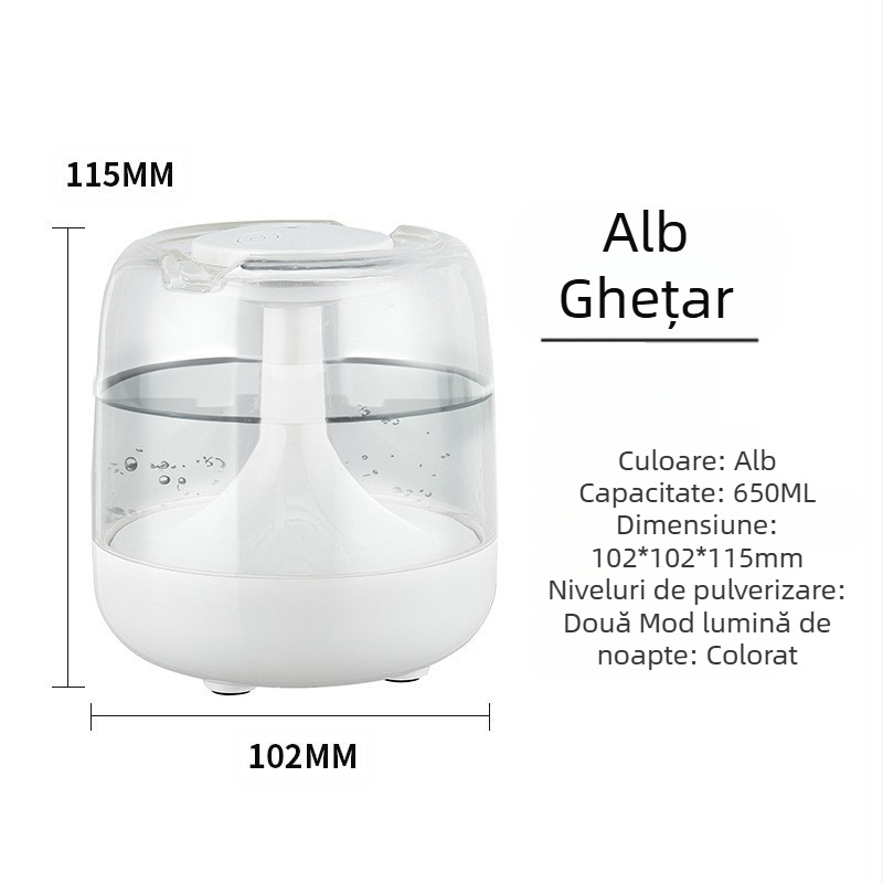 Umidificator de aer transfrontalier mini umidificator dormitor de uz casnic aparat mic de aromaterapie lampă de tavan mută pentru birou dormitor